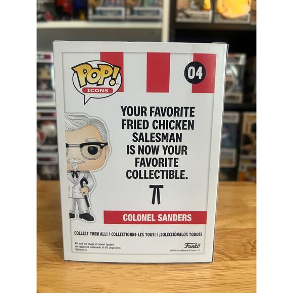 VAULTED EXCLUSIVE Colonel Sanders Funko Pop #04 KFC Kentucky Fried Chicken Food - Picture 3 of 6